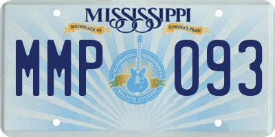 MS license plate MMP093