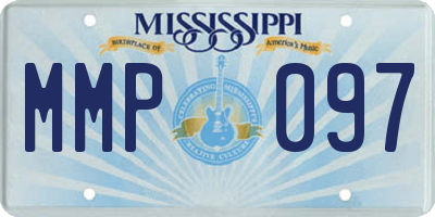 MS license plate MMP097
