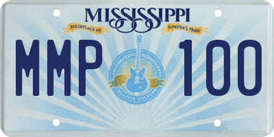MS license plate MMP100