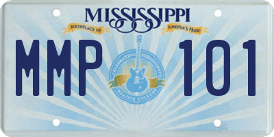 MS license plate MMP101