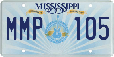 MS license plate MMP105