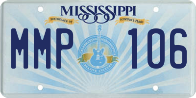 MS license plate MMP106