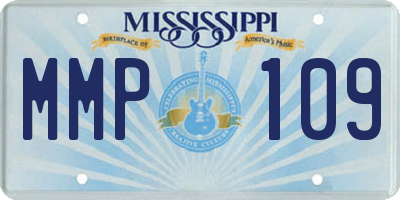 MS license plate MMP109