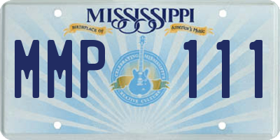 MS license plate MMP111