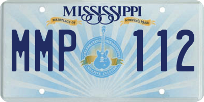 MS license plate MMP112