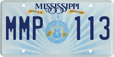 MS license plate MMP113