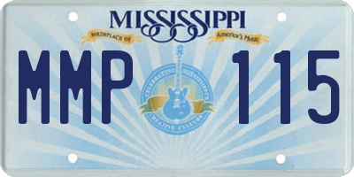 MS license plate MMP115