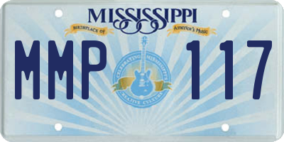 MS license plate MMP117