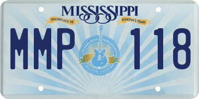 MS license plate MMP118