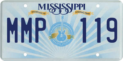 MS license plate MMP119