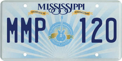 MS license plate MMP120