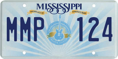 MS license plate MMP124
