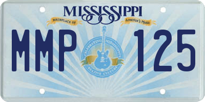 MS license plate MMP125