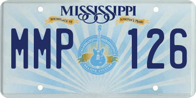 MS license plate MMP126