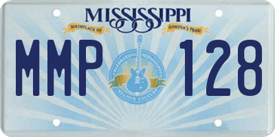 MS license plate MMP128