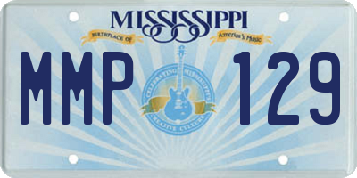 MS license plate MMP129