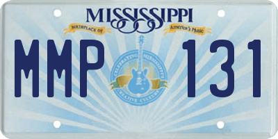 MS license plate MMP131
