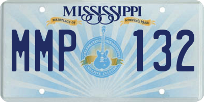 MS license plate MMP132
