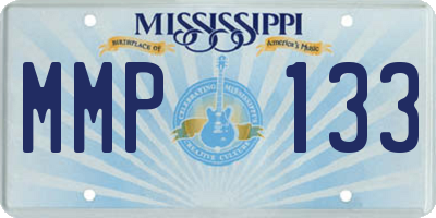 MS license plate MMP133