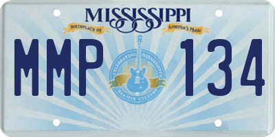 MS license plate MMP134