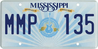 MS license plate MMP135