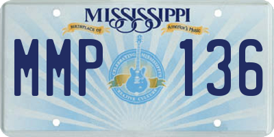 MS license plate MMP136