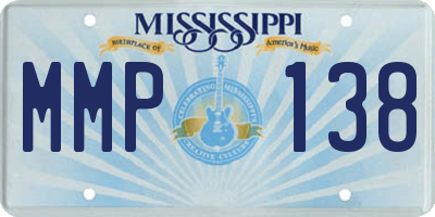 MS license plate MMP138