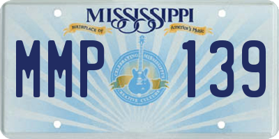 MS license plate MMP139