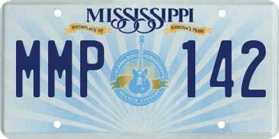 MS license plate MMP142