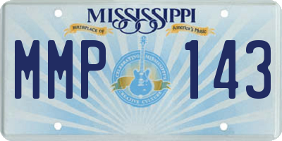 MS license plate MMP143