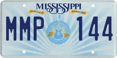 MS license plate MMP144