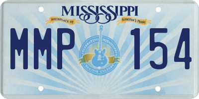 MS license plate MMP154