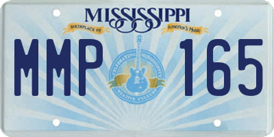 MS license plate MMP165