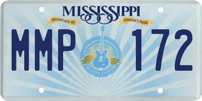 MS license plate MMP172