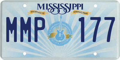 MS license plate MMP177