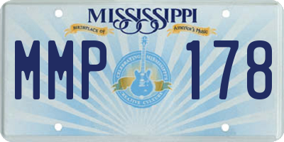 MS license plate MMP178
