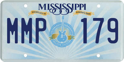 MS license plate MMP179