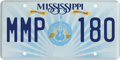 MS license plate MMP180