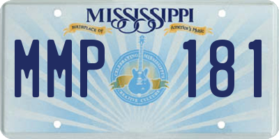 MS license plate MMP181