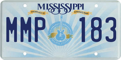 MS license plate MMP183