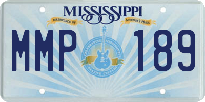 MS license plate MMP189