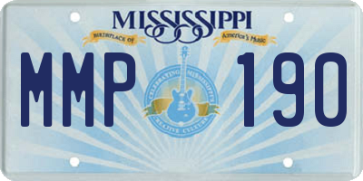 MS license plate MMP190