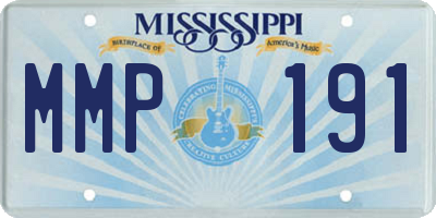 MS license plate MMP191