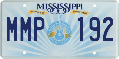 MS license plate MMP192