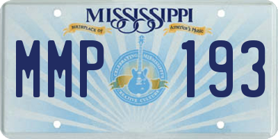 MS license plate MMP193