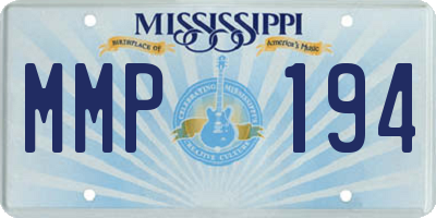 MS license plate MMP194