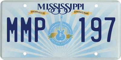 MS license plate MMP197
