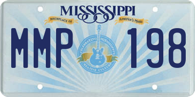MS license plate MMP198
