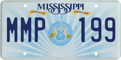 MS license plate MMP199