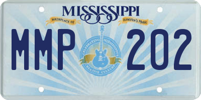 MS license plate MMP202